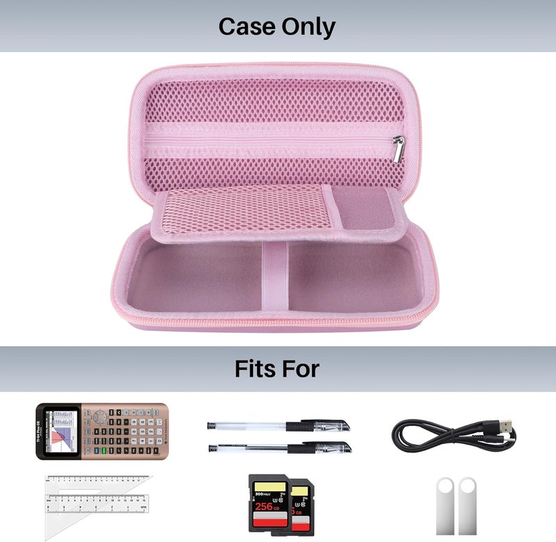 RIYADAone Hard Case Replacement for Texas Instruments TI-84 Plus CE/TI-84 Plus/TI-Nspire CX II CAS/TI-Nspire CX II/TI-83 Plus/TI-89 Titanium/TI-85 / TI-86 Color Graphing Calculator (Pink Case) - Image 3